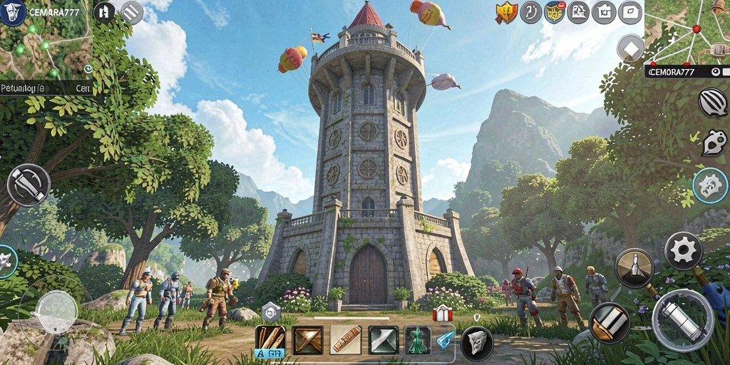 Tangkapan layar gameplay seru CEMARA777 Tower Defense.
