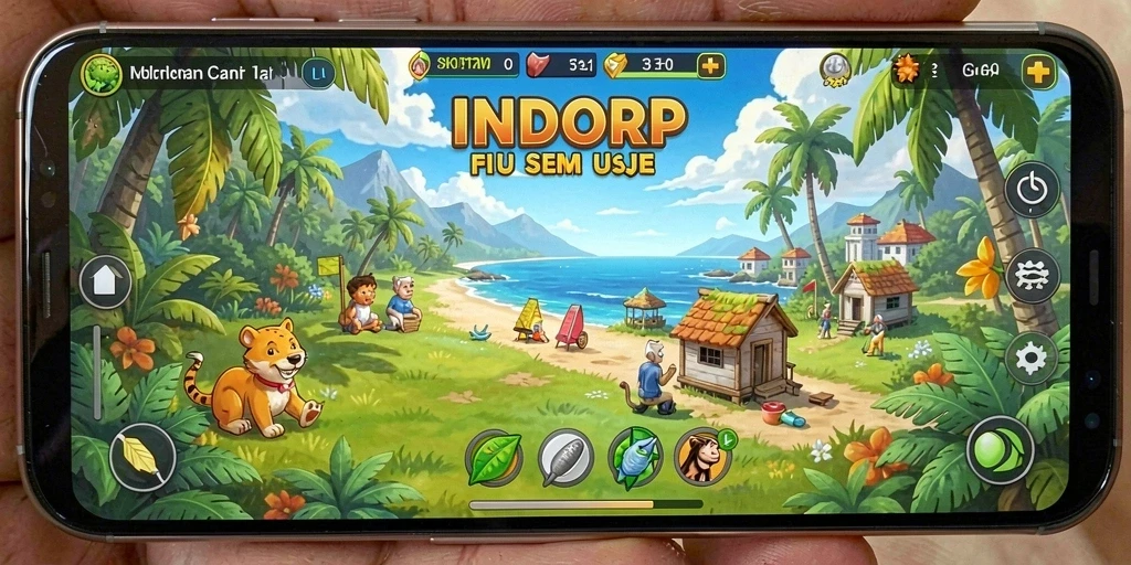 Screenshot dari gameplay INDORP menunjukkan suasana bermain yang ceria dan menyenangkan.