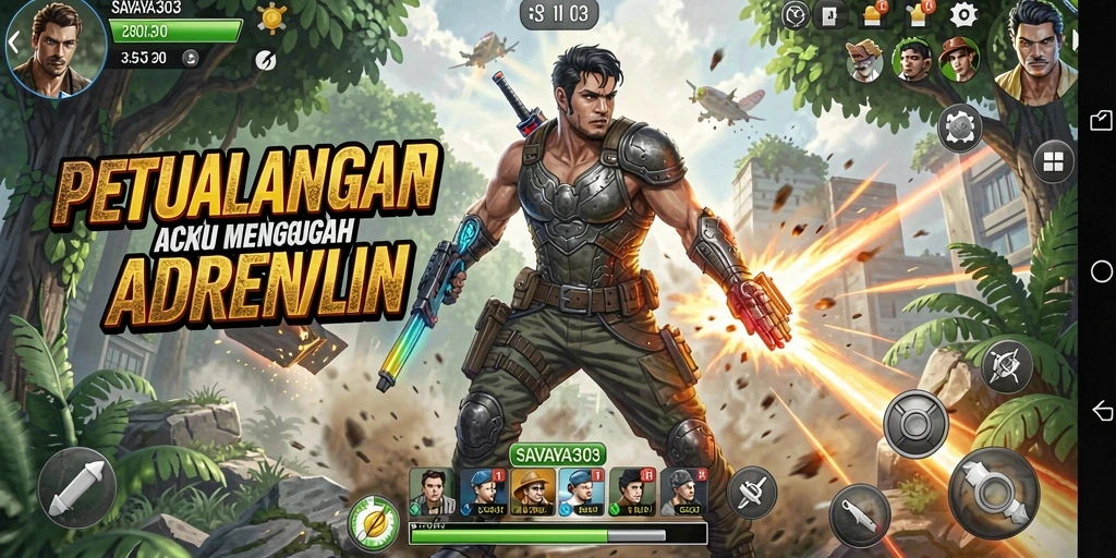 Tangkapan layar dari gameplay aksi yang mendebarkan di SAVAYA303.