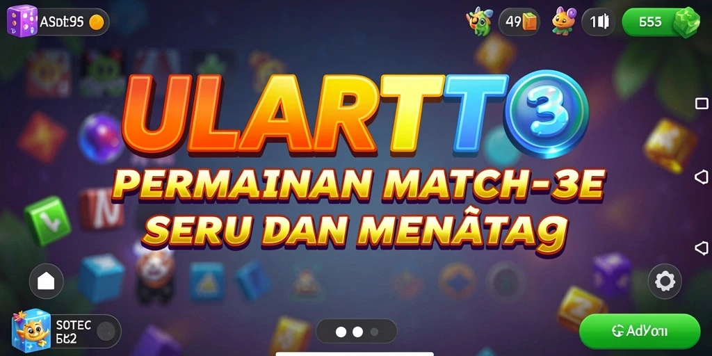 Gameplay ULARTOTO yang seru dan penuh tantangan dalam genre Match-3.